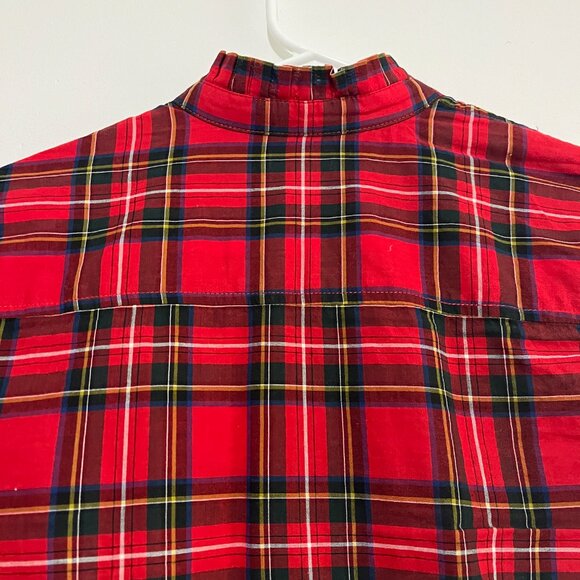 J.Crew Plaid Ruffled Collar Shirt XS - Picture 8 of 8